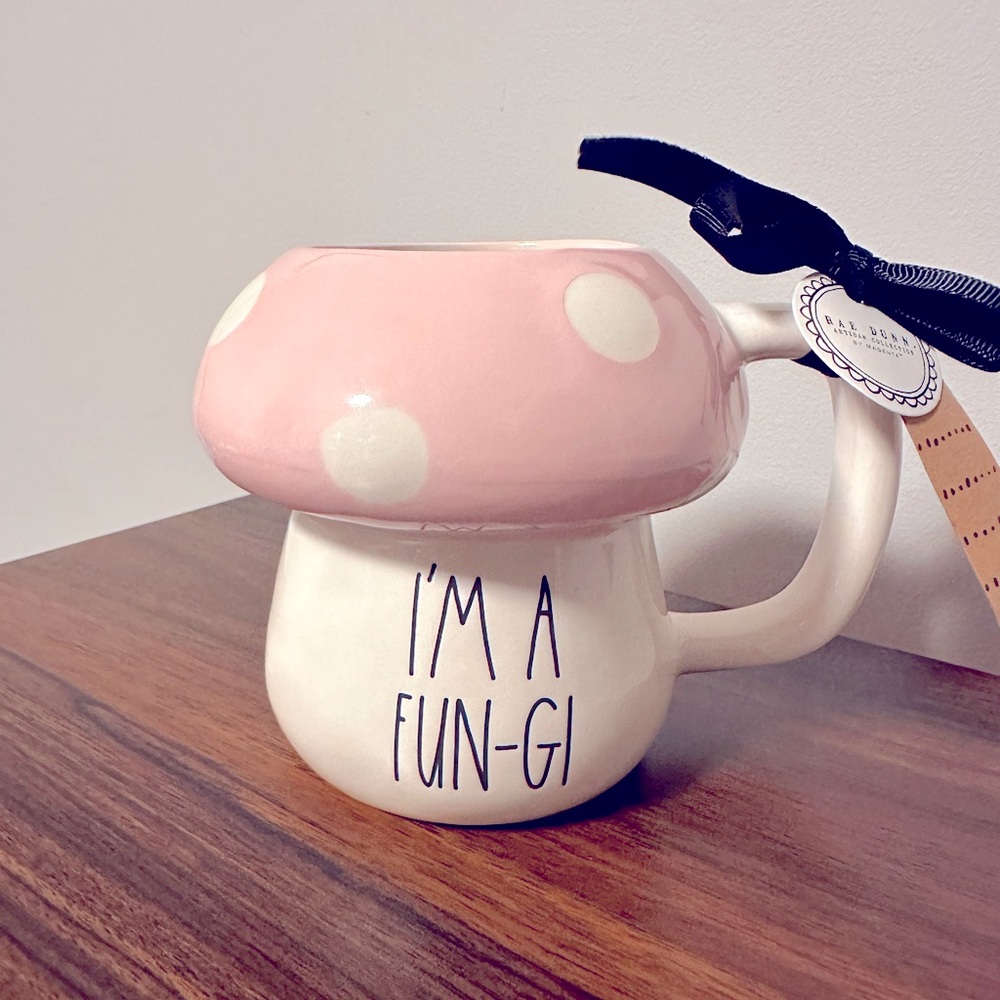 Rae Dunn Mushroom “Fun-Gi” Mug